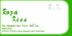 roza kiss business card